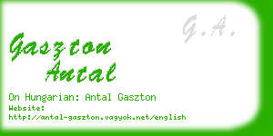 gaszton antal business card